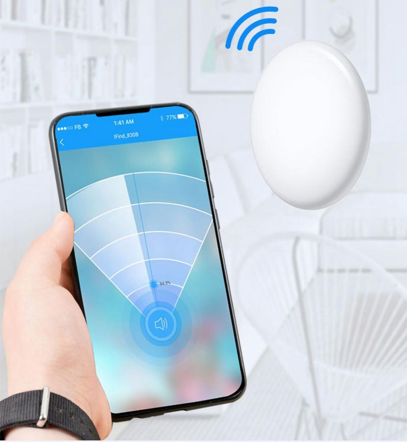 Mini GPS Tracker Bluetooth 4.0 Smart Locator Anti Smarrimento Design Compatto e Leggero Localizzazione in Tempo Reale Sicurezza Personale App iSearching Connettività Bluetooth