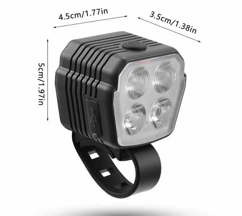 Faro e clacson per bicicletta 2 in 1 mtb luci vicino e lontano 2/4 lampade controllo a filo a perline campanello clacson accessori bicicletta