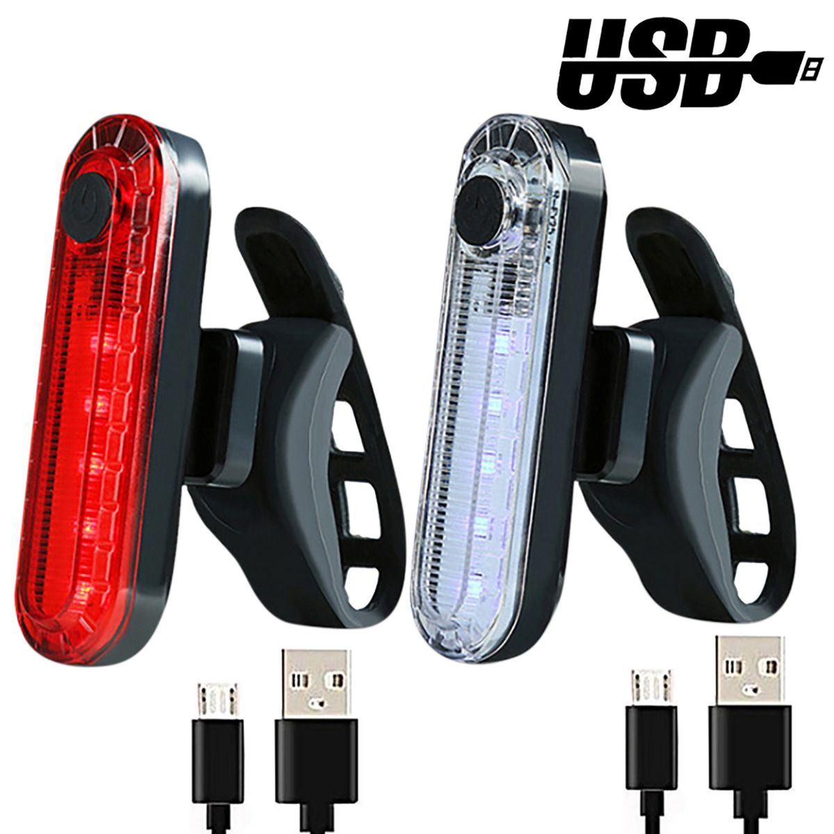 Luce posteriore per bicicletta ricaricabile via USB, ultraluminosa con tecnologia LED, design compatto per la sicurezza in bicicletta