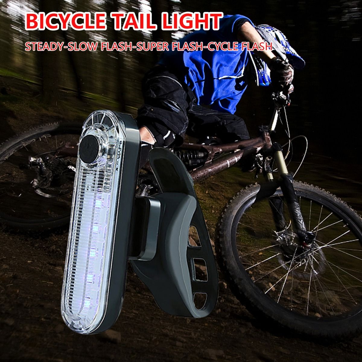 Luce posteriore per bicicletta ricaricabile via USB, ultraluminosa con tecnologia LED, design compatto per la sicurezza in bicicletta