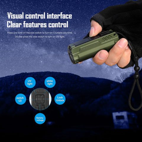 IMALENT BL50 3600 Lumen Torcia EDC Compatta Ricaricabile tramite Type-C con display OLED per avventure all'aperto
