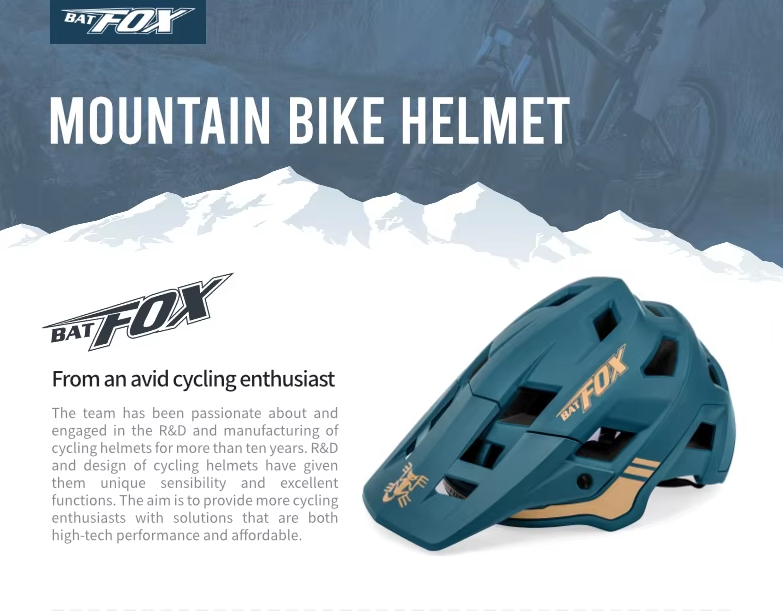 Casco bici BATFOX per mountain bike Tecnologia In-Mold regolabile comfort e sicurezza disponibile in colori vivaci per un look unico adatto a uomini e donne
