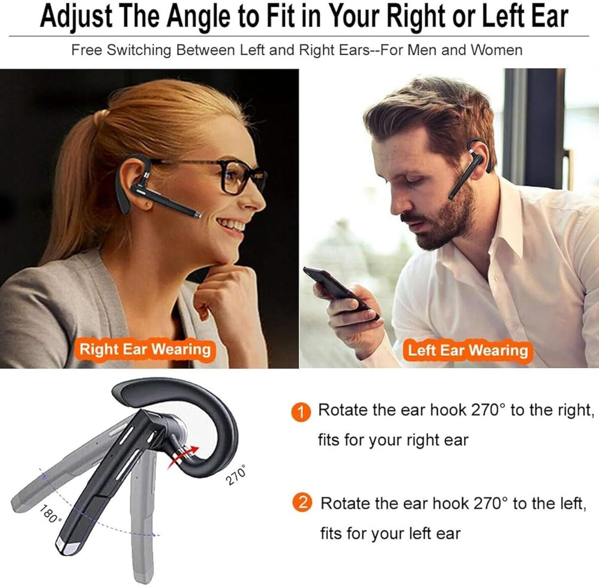 Cuffia wireless auricolare business microfono integrato cancellazione del rumore cuffia 5.3 vivavoce auricolare sportivo