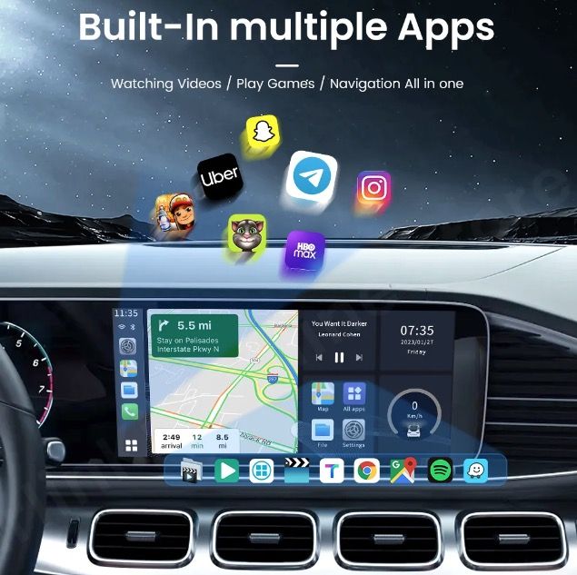 CarlinKit Smart TV Box con Android 13 da Cablato a Wireless CarPlay Ai Box YouTube Netflix Qualcomm 8-Cores