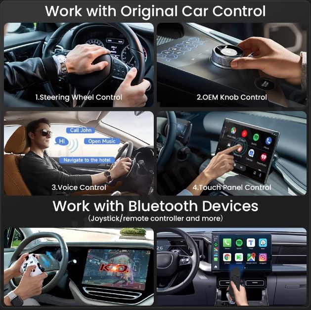 CarlinKit Smart TV Box con Android 13 da Cablato a Wireless CarPlay Ai Box YouTube Netflix Qualcomm 8-Cores