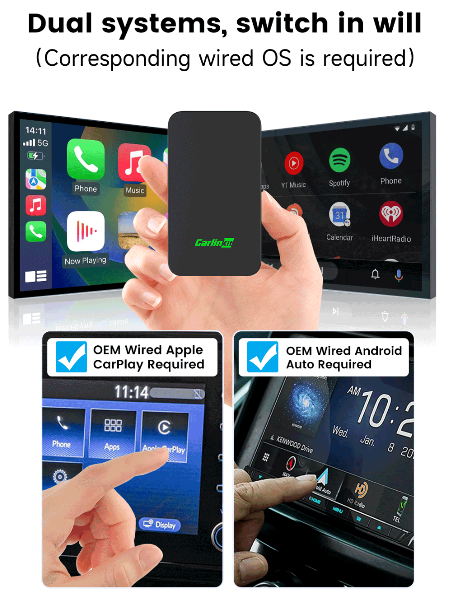 CarlinKit 2air 5.0 Adattatore CarPlay e Android Auto Wireless con Connettività Multipiattaforma e Tecnologia Bluetooth per un'Integrazione Fluida nel Sistema di Infotainment Auto
