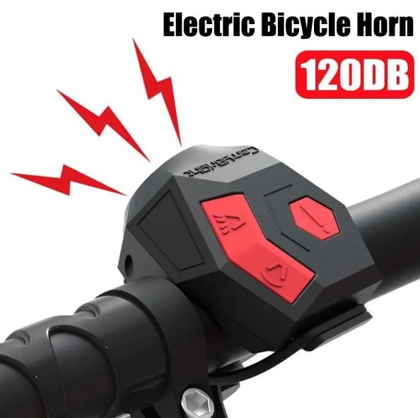 CarryBright CBH3 Clacson per Bicicletta Ricaricabile USB 120dB Forte con Diverse Opzioni Sonore per la Sicurezza Ciclistica