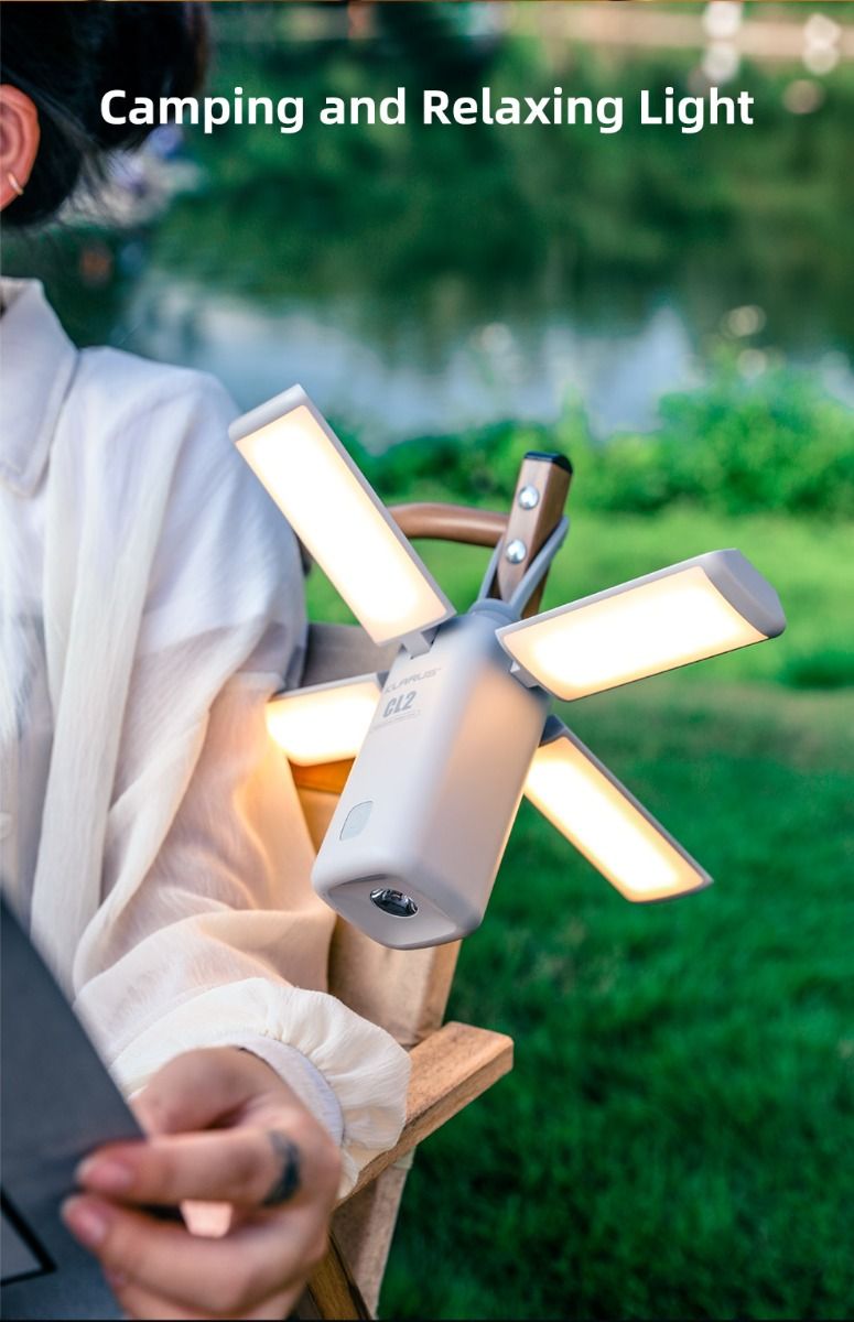 Klarus CL2 750 lumen lampada versatile per campeggio e casa luce d'ambiente con 7 modalità cura degli occhi lampadine a 90 gradi angolo regolabile illuminazione interna ed esterna