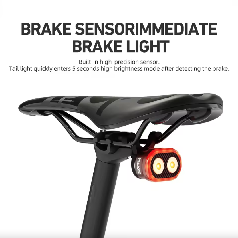 CYCLAMI CY200 Smart Brake Sensing Fanale Posteriore LED per Bicicletta, Luce di Coda per Pedalate Notturne Sicure e Ciclismo Urbano