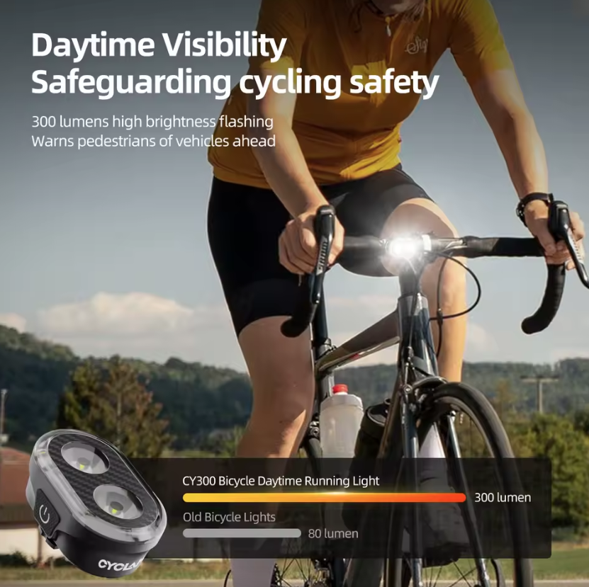 CYCLAMI CY200 Smart Brake Sensing Fanale Posteriore LED per Bicicletta, Luce di Coda per Pedalate Notturne Sicure e Ciclismo Urbano