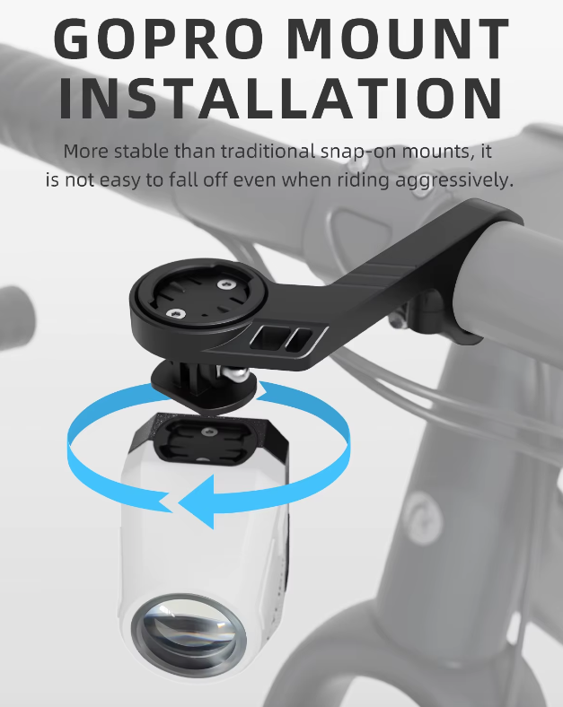 Faro Anteriore Wireless con Cavo Staccabile a Sospensione 1600LM per Sicurezza in Bicicletta - Alta Luminosità, Durevole, Fari Anteriori per Bici