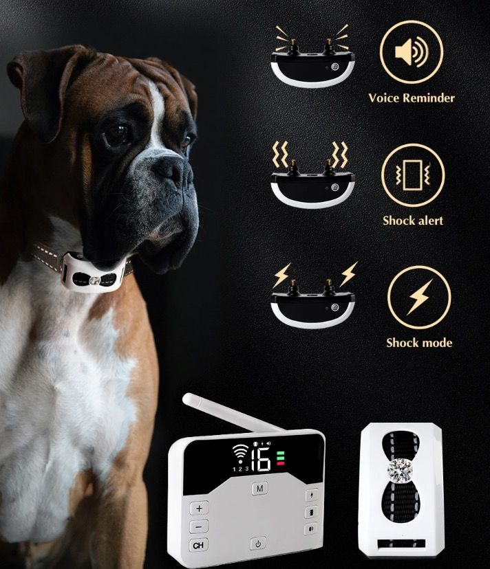 Sistema 2-in-1 Recinzione Elettronica Wireless e Collare di Addestramento Remoto Sicurezza Esterna per Animali Contenimento e Addestramento Cani di Tutte le Dimensioni Prodotti Innovativi per Animali