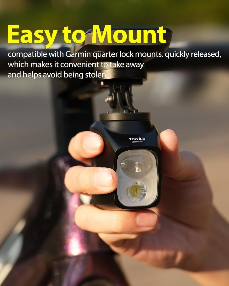 TOWILD DLite 1700 Luce per Bici Ricaricabile USB 1900 Lumen Impermeabile Faro Ciclismo DL1700 Luci per Bicicletta