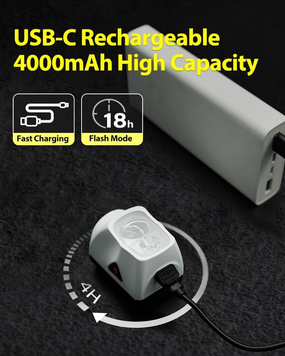 TOWILD DLite 1700 Luce per Bici Ricaricabile USB 1900 Lumen Impermeabile Faro Ciclismo DL1700 Luci per Bicicletta