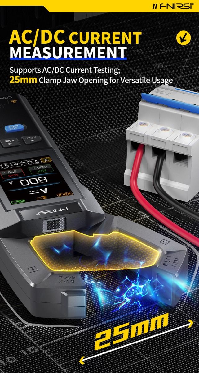 FNIRSI DMC-100 Multimetro a Pinza Automatico Intelligente per Elettricisti e Fai da Te