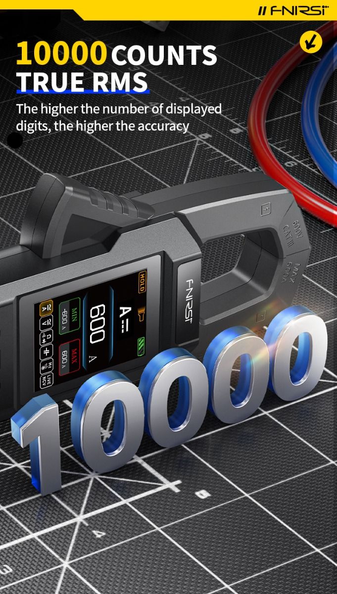 FNIRSI DMC-100 Multimetro a Pinza Automatico Intelligente per Elettricisti e Fai da Te