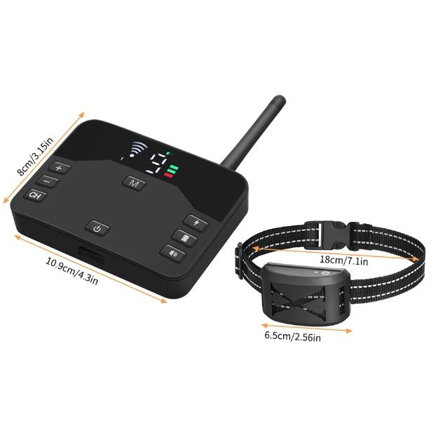 Recinto Elettrico per Cani Senza Fili e Collare di Addestramento con Shock Elettrico Vibrazione Regolabile Sistema Contenimento Animali Domestici Confini Personalizzabili