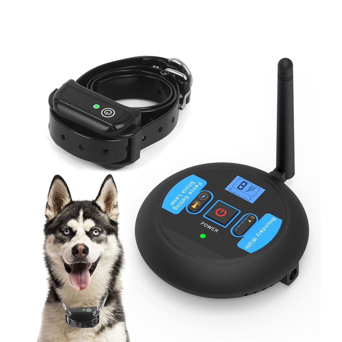Sistema di Recinzione Elettrica Cani Senza Fili Collare di Addestramento Ricaricabile Configurazione Wireless Facile Sicurezza Innovativa per Animali fino a 200 Metri