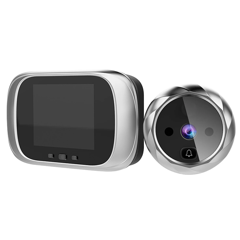 Videocitofono digitale con spioncino per porta, telecamera e campanello, schermo da 2,8 pollici, visione notturna, scatto foto, monitoraggio digitale della porta per la sicurezza domestica