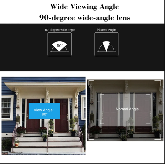 Videocitofono digitale con spioncino per porta, telecamera e campanello, schermo da 2,8 pollici, visione notturna, scatto foto, monitoraggio digitale della porta per la sicurezza domestica