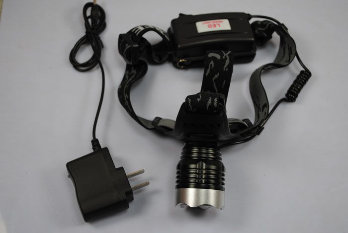UltraFire A1 1200 Lumen Faro Frontale ad Alta Potenza con LED T6, 3 Modalità, Leggero e Impermeabile per Esterni