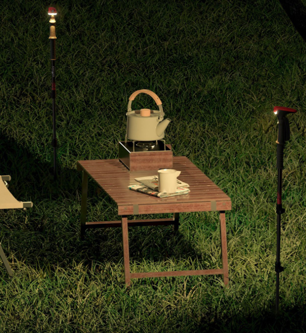 GUITORCH Trail Back | Bastoncini Trekking Luminosi con LED: Sicurezza & Visibilità Notturna