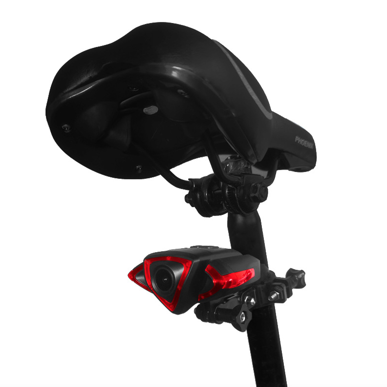 Registratore luce posteriore per bicicletta con fotocamera 1080P e telecomando wireless intelligente a doppia funzionalità per la sicurezza in bicicletta