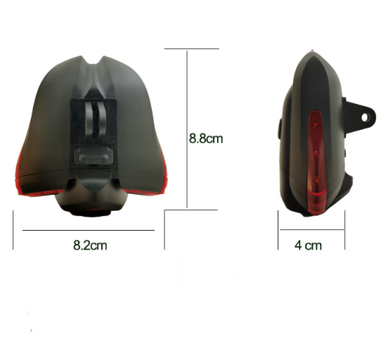 Registratore luce posteriore per bicicletta con fotocamera 1080P e telecomando wireless intelligente a doppia funzionalità per la sicurezza in bicicletta