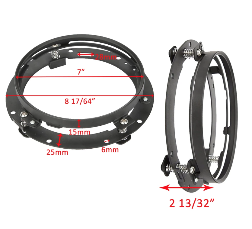 Faro rotondo 7 pollici LED per moto e fuoristrada con fascio DRL segnale svolta 75W Harley Jeep Wrangler lega alluminio impermeabile IP67 accessorio illuminazione durevole