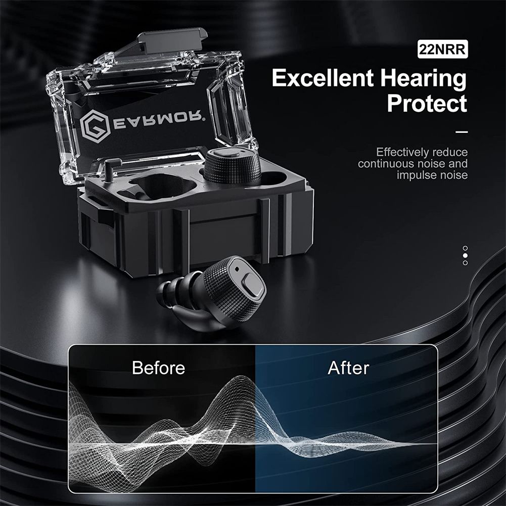 EARMOR M20 Auricolari Tattici Cancellazione del Rumore Tappi Elettronici per Forze dell'Ordine Ambienti ad Alto Rumore
