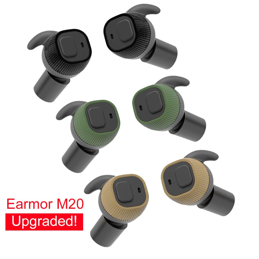 EARMOR M20 Auricolari Tattici Cancellazione del Rumore Tappi Elettronici per Forze dell'Ordine Ambienti ad Alto Rumore