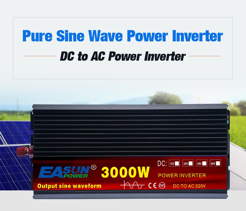 EASUN Inverter di potenza a onda sinusoidale pura da 2000W a 5000W - Convertitore DC-AC ad alte prestazioni per uso domestico e all'aperto