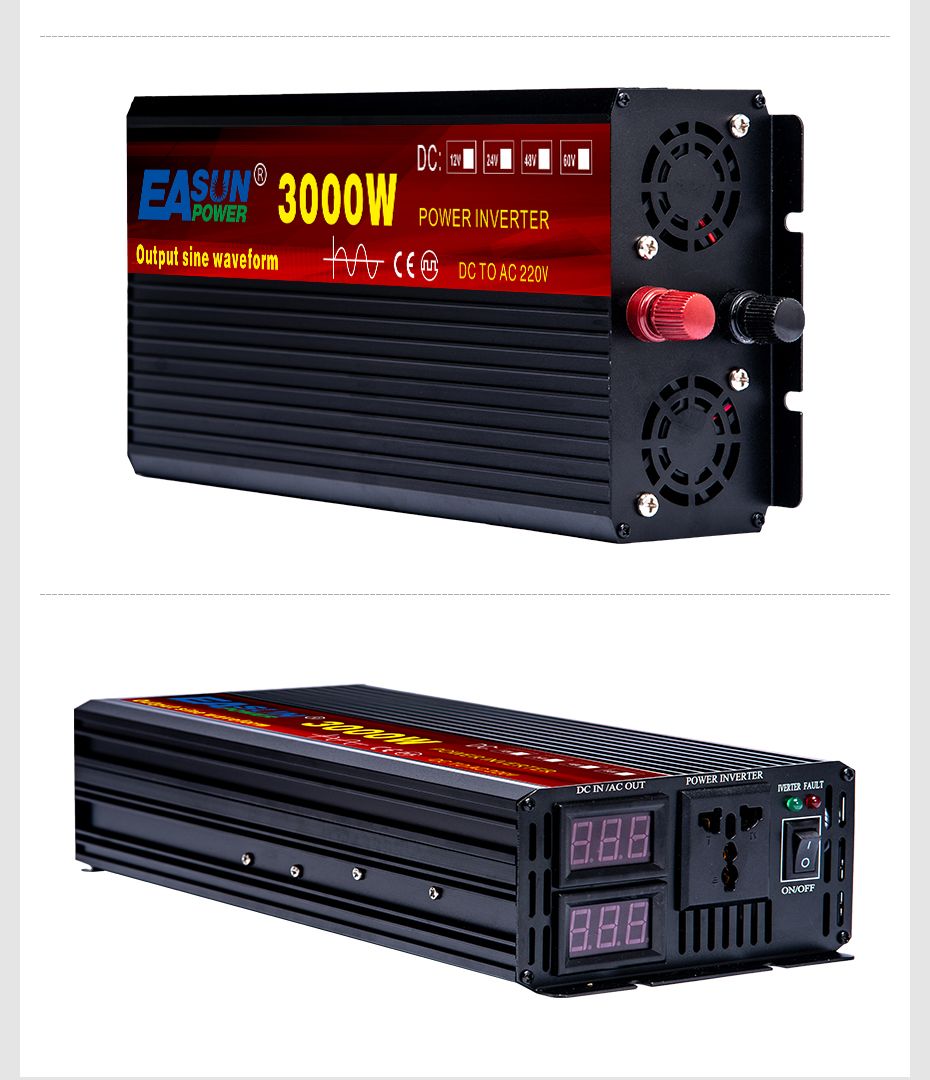 EASUN Inverter di potenza a onda sinusoidale pura da 2000W a 5000W - Convertitore DC-AC ad alte prestazioni per uso domestico e all'aperto