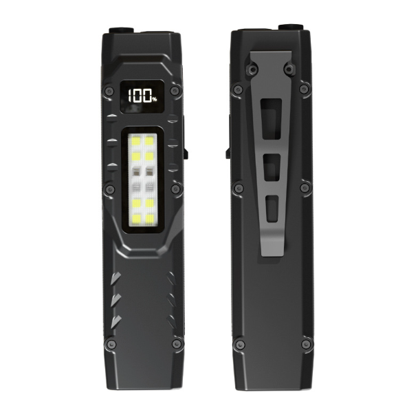 NiteBeam EDC29 Torcia LED in lega di alluminio ultra-sottile, torcia LED EDC ricaricabile, luce da lavoro COB portatile