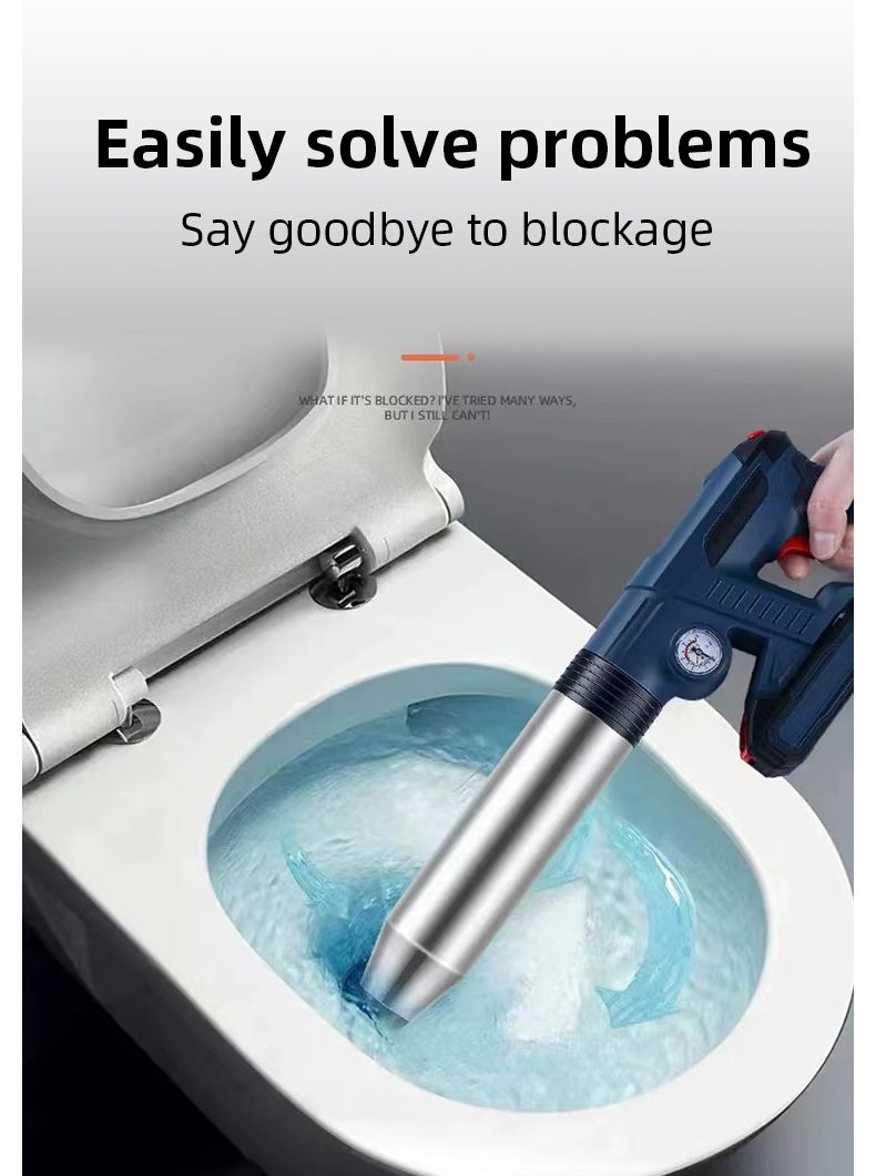 Pipe Unblocker Strumenti Idraulici Innovativi per Manutenzione degli Scarichi con Tecnologia ad Aria ad Alta Pressione e Costruzione in Acciaio Inossidabile Accessori Versatili