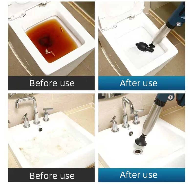 Pipe Unblocker Strumenti Idraulici Innovativi per Manutenzione degli Scarichi con Tecnologia ad Aria ad Alta Pressione e Costruzione in Acciaio Inossidabile Accessori Versatili