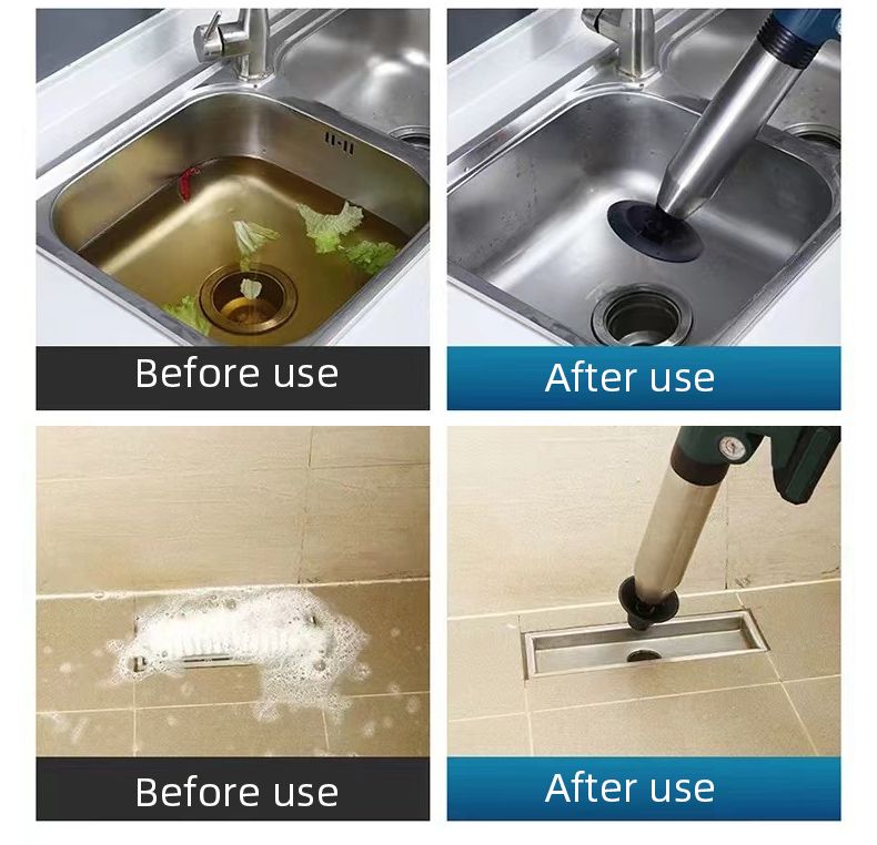 Pipe Unblocker Strumenti Idraulici Innovativi per Manutenzione degli Scarichi con Tecnologia ad Aria ad Alta Pressione e Costruzione in Acciaio Inossidabile Accessori Versatili