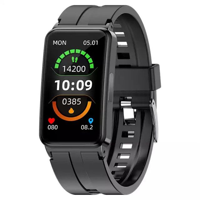 EP01 Smartwatch Bracciale Fitness Tracker: Glucosio, ECG, HRV, Cardio, Temp. 1.47" HD Impermeabile