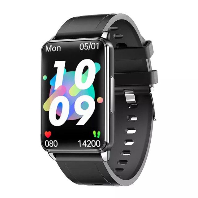 EP02 Smart Watch Glicemia Zucchero ECG HRV, Rilevamento Temperatura Cardio Smart Bracelet Band Fitness Tracker 1.57" HD Impermeabile