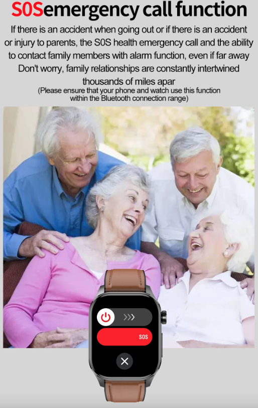 E580 Smartwatch per Glicemia, ECG, Frequenza Cardiaca, Pressione Sanguigna, Impermeabile IP68