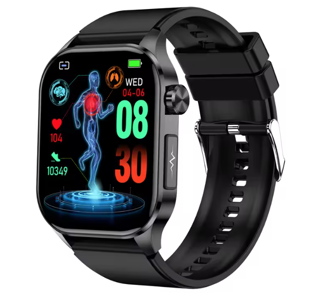 E580 Smartwatch per Glicemia, ECG, Frequenza Cardiaca, Pressione Sanguigna, Impermeabile IP68