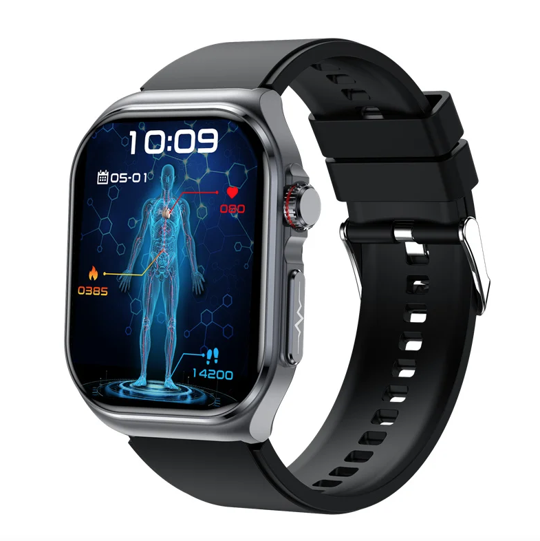 ET585 ECG+PPG AI Diagnosi Sanitaria Smartwatch Uomo Donna Orologio Lipidi Sangue BP Acido Urico Frequenza Cardiaca