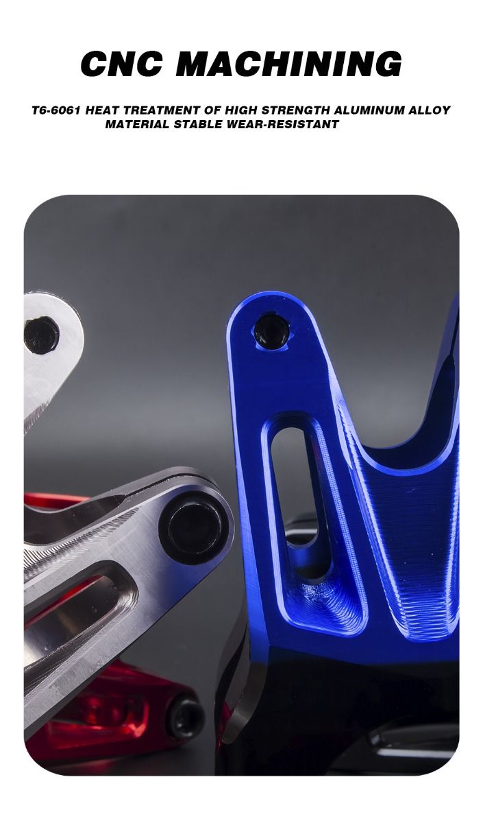 EVOSID Attacco manubrio MTB 31.6mm Regolabile Accessorio da ciclismo leggero resistente Nero Rosso Titanio