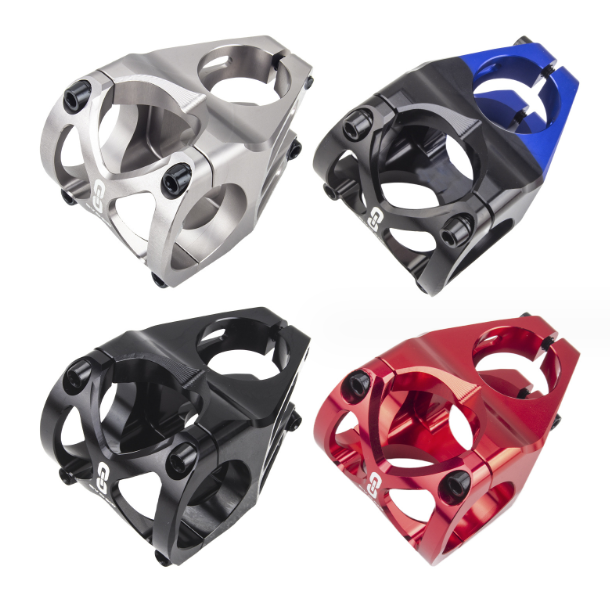 EVOSID Attacco manubrio MTB 31.6mm Regolabile Accessorio da ciclismo leggero resistente Nero Rosso Titanio