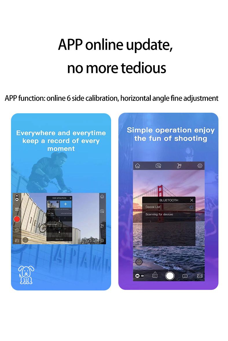 F10 Pro Stabilizzatore 3 Assi per Telefono, Gimbal per Riprese Cinematografiche su Dispositivo Mobile con Compatibilità Smartphone e Riconoscimento Facciale