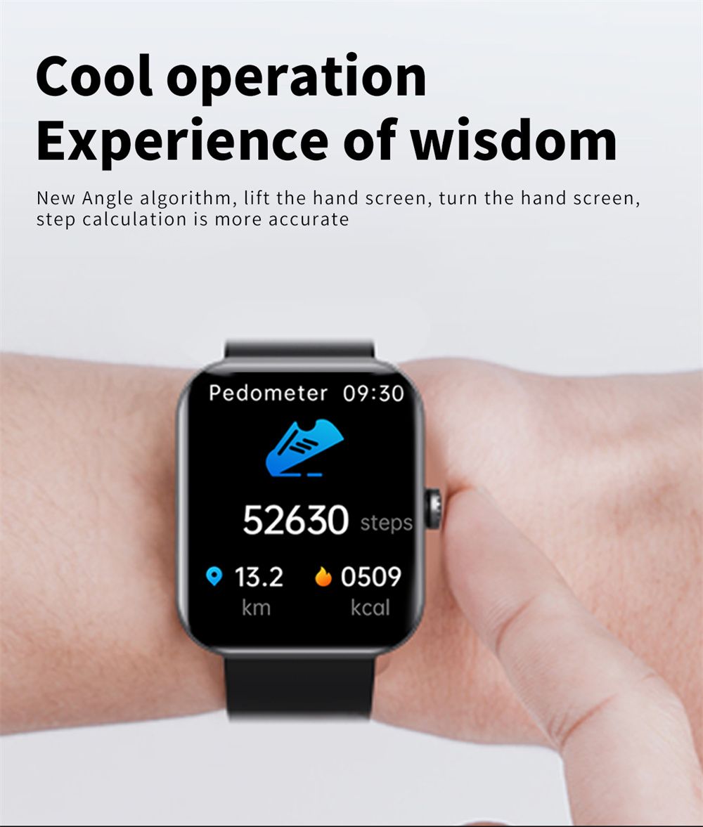 F57L Smartwatch Glicemia Pressione Sanguigna Frequenza Cardiaca Monitoraggio della Temperatura Monitoraggio Sportivo 1.91 Pollici Sn