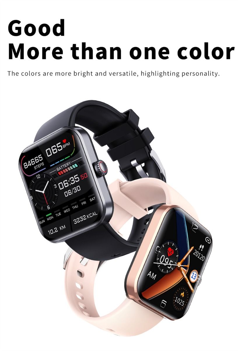 F57L Smartwatch Glicemia Pressione Sanguigna Frequenza Cardiaca Monitoraggio della Temperatura Monitoraggio Sportivo 1.91 Pollici Sn