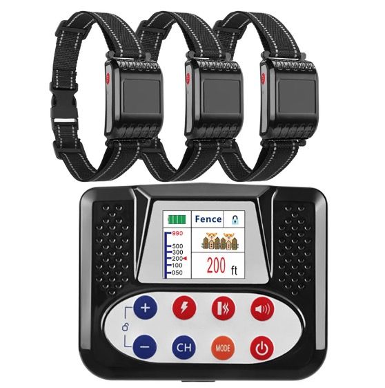 Dispositivo di Addestramento Intelligente per Cani e Recinto Elettronico Senza Fili con Schermo a Colori per Sicurezza e Addestramento Comportamentale Canino Design Ergonomico