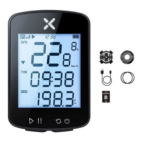 XOSS G+ G2 Ciclocomputer GPS Generazione Wireless Tachimetro Tracker con Display Personalizzato e Sensore di Frequenza Cardiaca