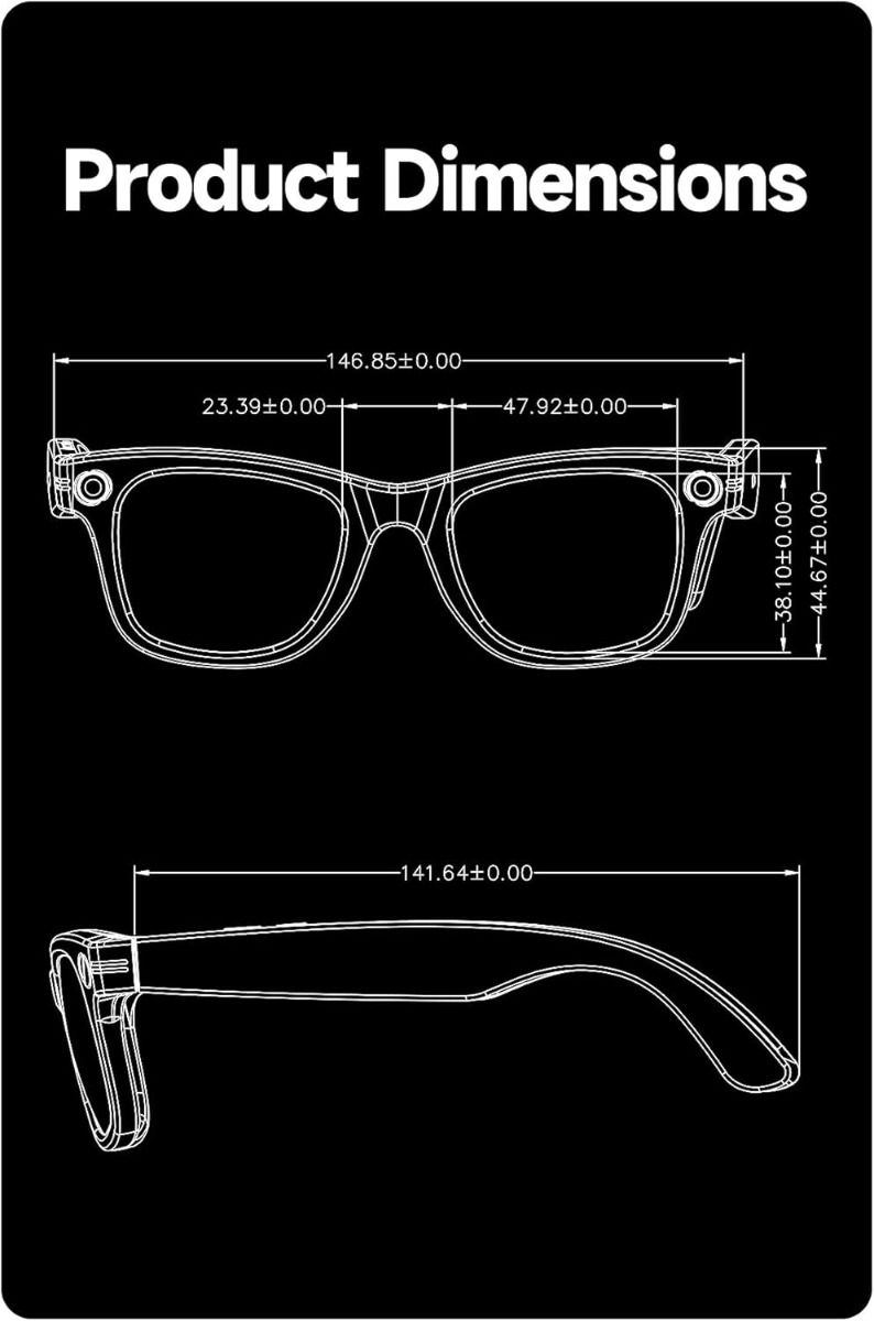 Occhiali Smart AI: Traduzione, Chiamate, Musica, Fotocamera HD, Protezione UV, Anti-Luce Blu. Visione del Futuro!